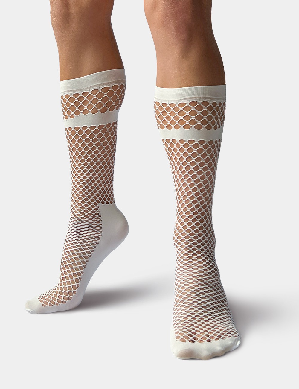 Fishnet Socks Paris - White