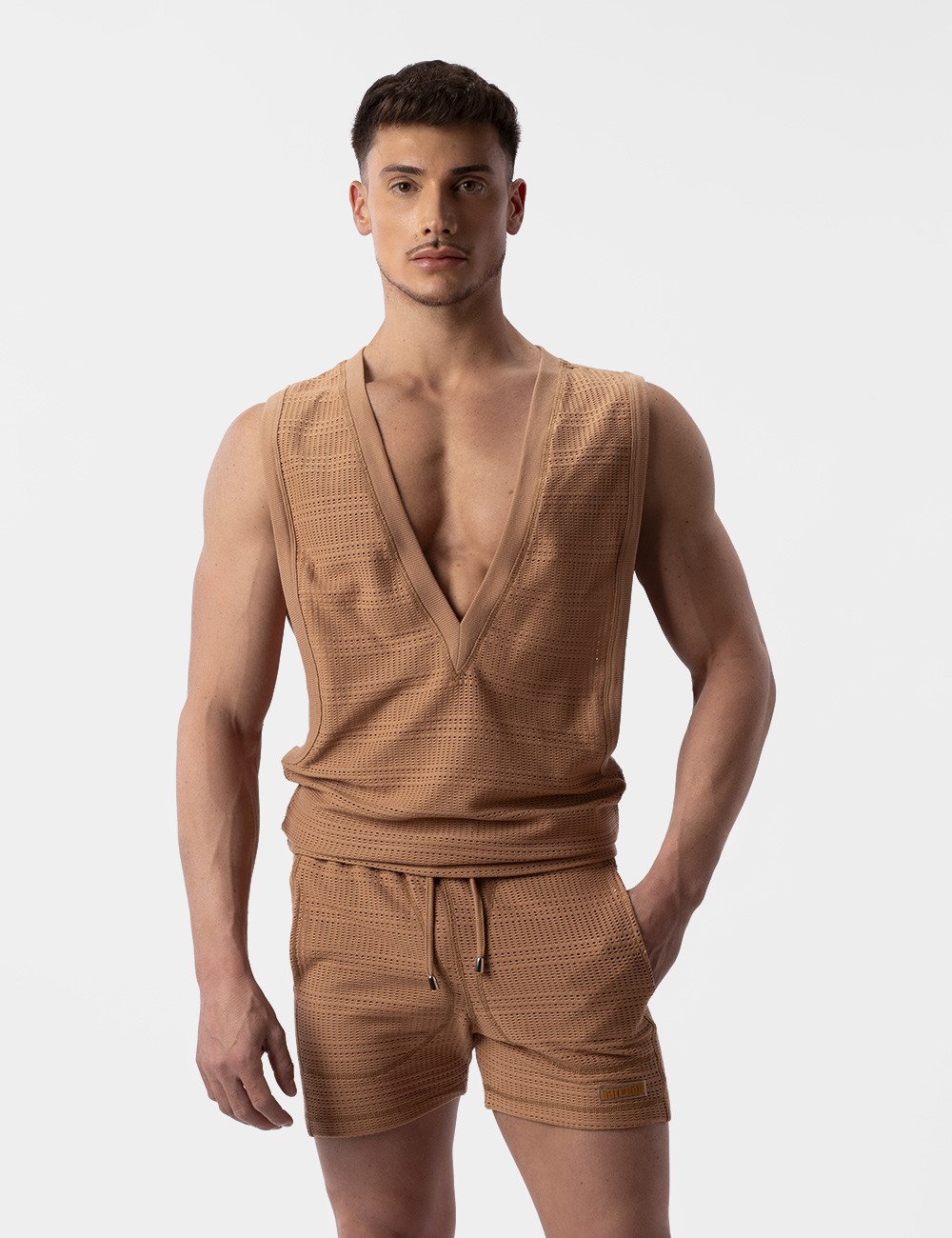 V-Neck Mayo - Brown