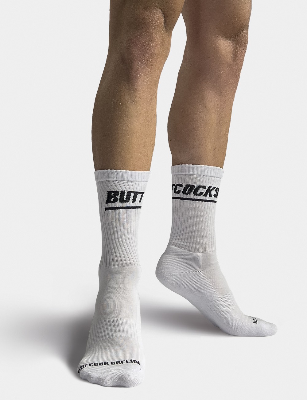 Buttcocks Socks - White-Black