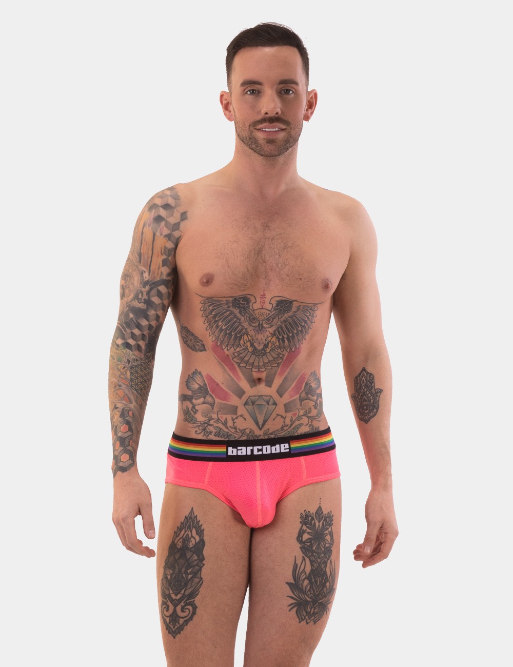 Barcode Pride Brief - Neonpink