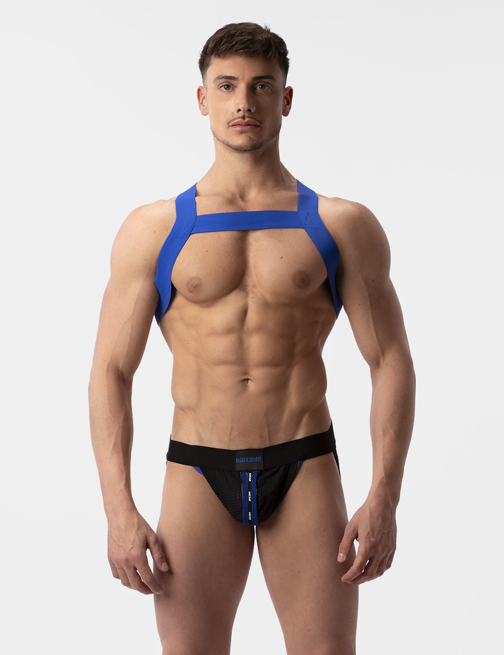 Mesh Jock Tel - Black-Blue