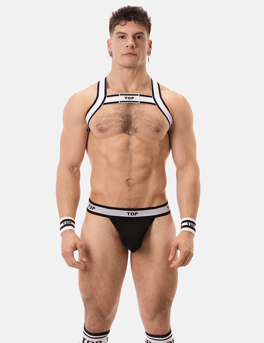 Suspender Top - Black-White