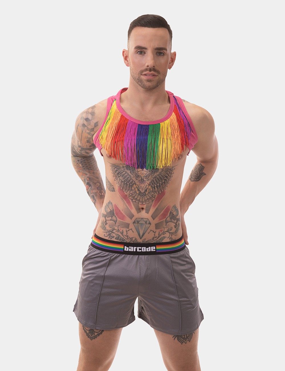 Barcode Pride Short - Grey