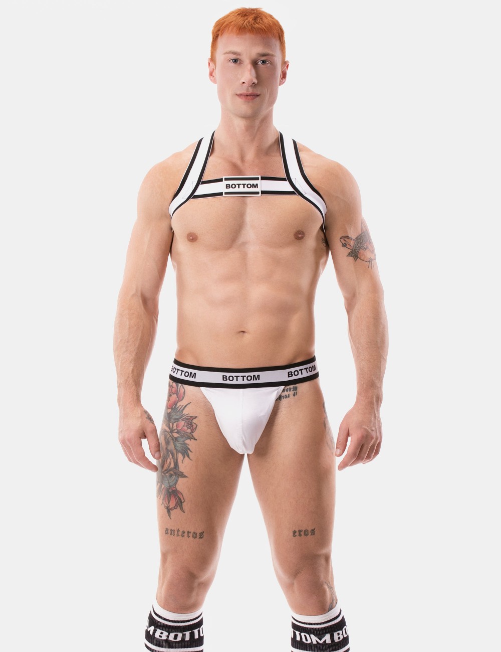 Suspender Bottom - White-Black