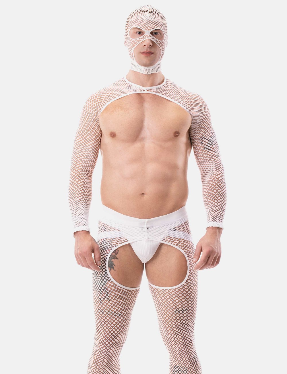 Fishnet Leggings Cacci - White