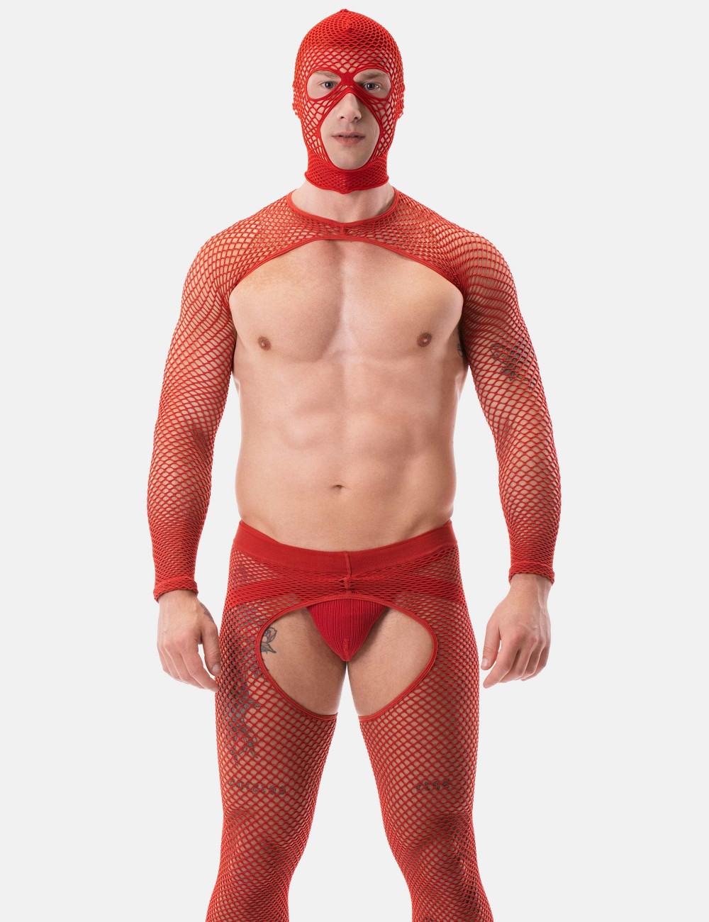 Fishnet Leggings Cacci - Red