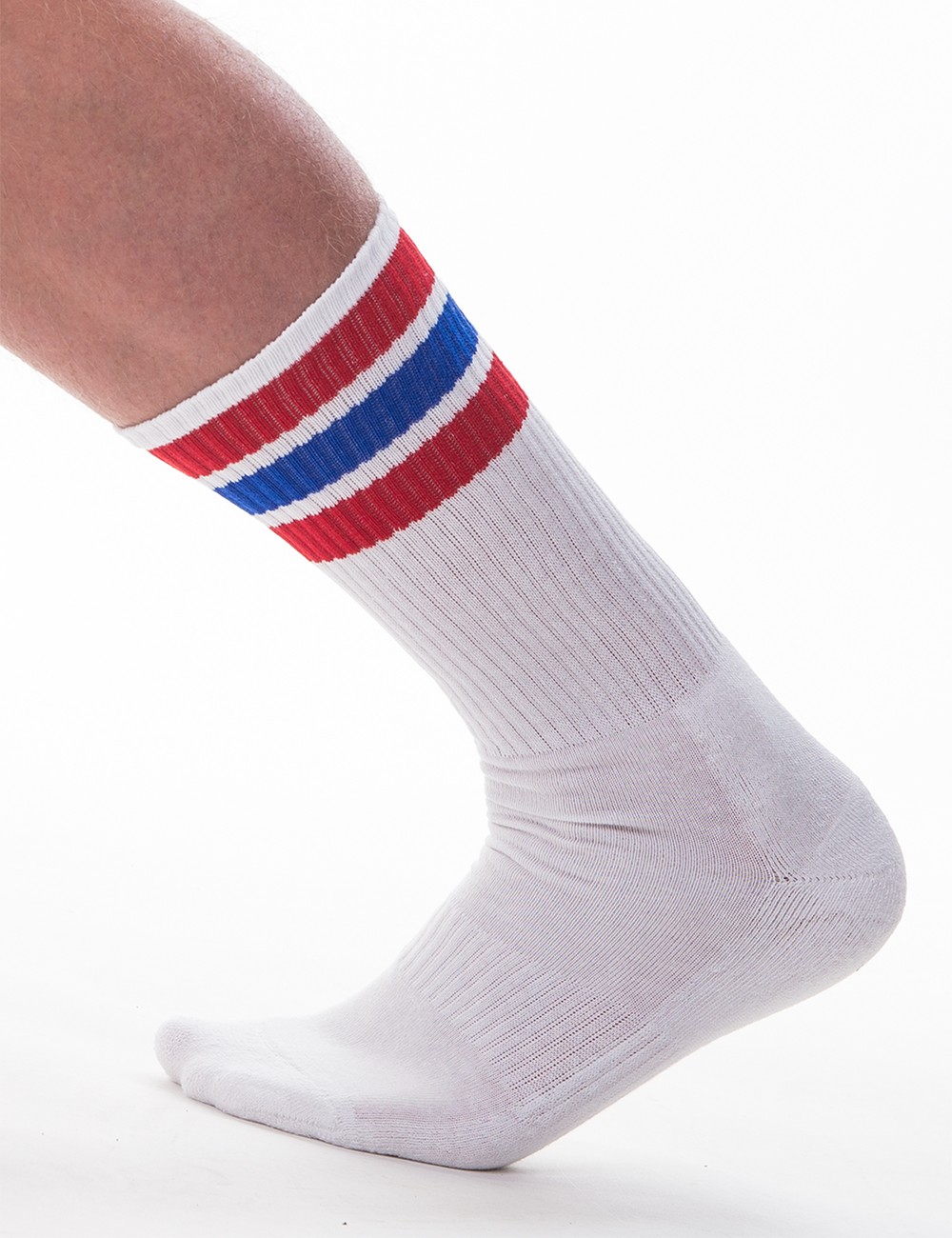 Me-Time Socks - White-Red-Blue