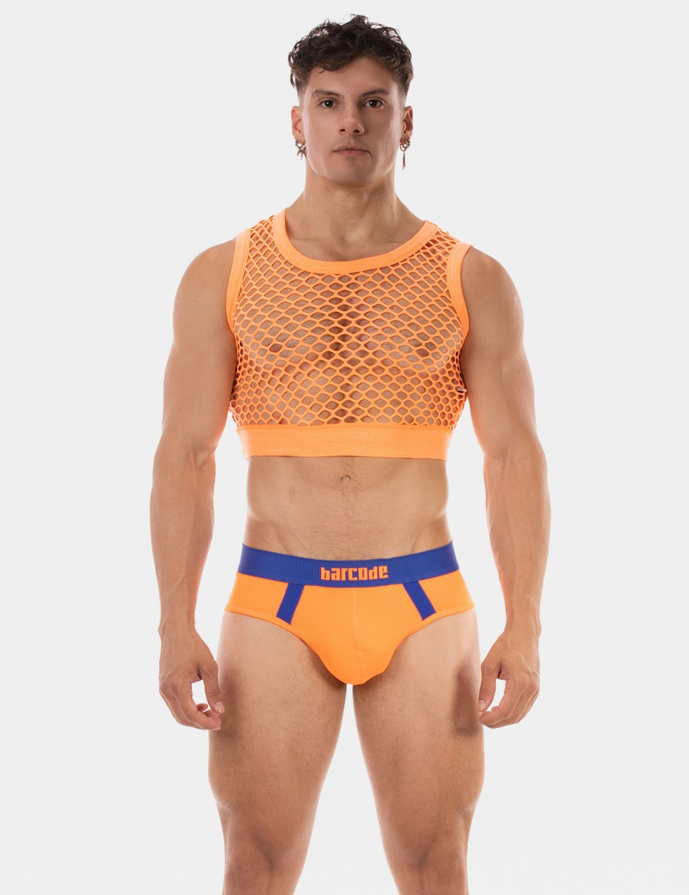 Mesh Crop Arman - Neonorange