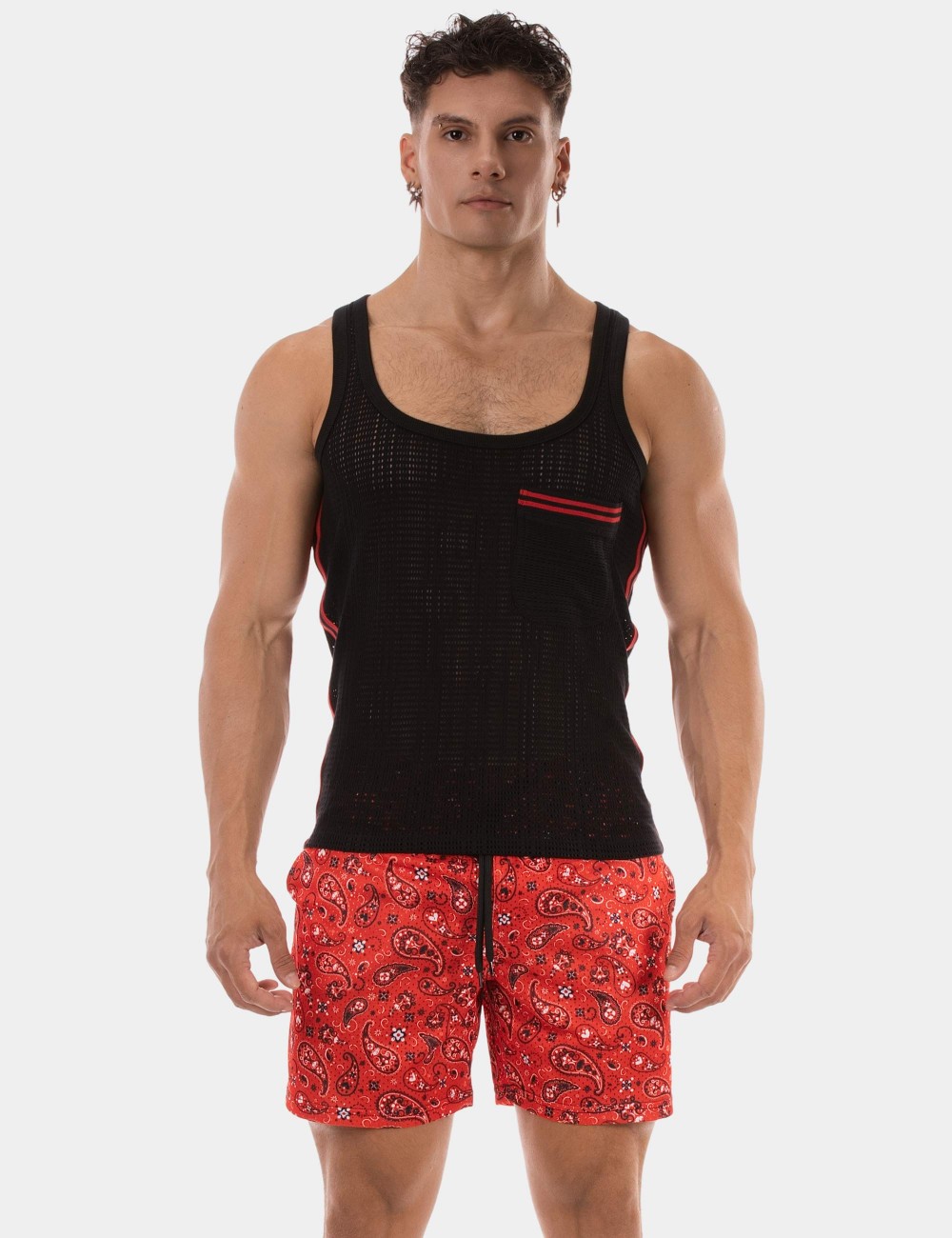 Tank Top Lilan - Black-Red